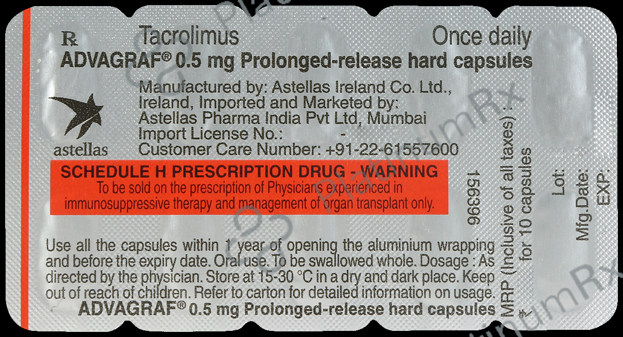 Advagraf 0.5mg Capsule PR