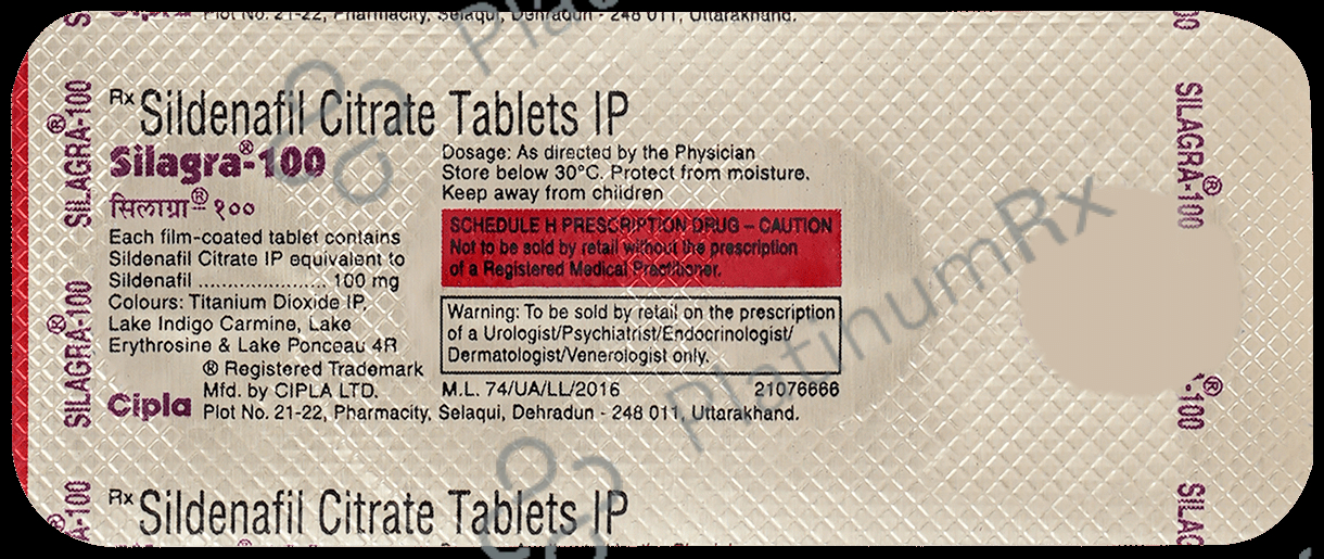 Silagra 100mg Tablet 4 Tablet
