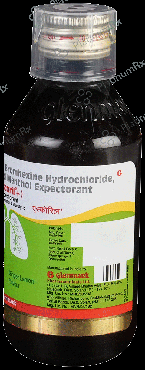 Ascoril Plus Ginger Lemon Expectorant 120ml