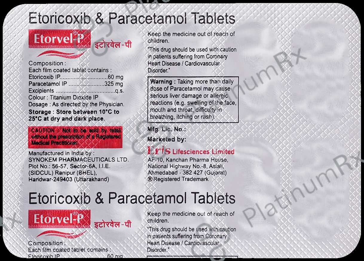 Etorvel-P 60mg/325mg Tablet