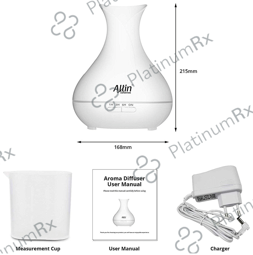 Allin Exporters DT 1522 Aromatherapy Diffuser & Ultrasonic Humidifier (400ml Tank)