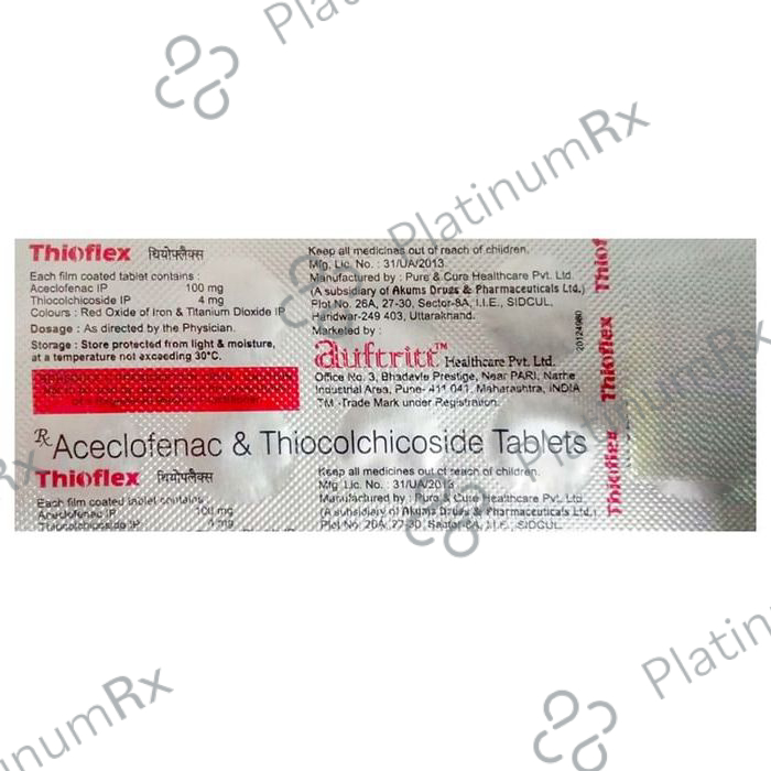 Thioflex 100mg/4mg Tablet
