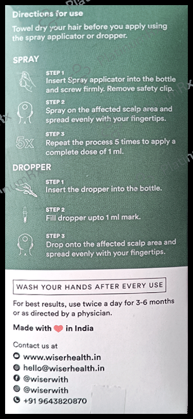 Wiser Build Minoxidil Topical Solution(60ml Each)