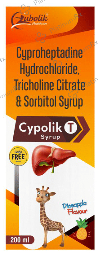 Cypolik T Syrup Pineapple Sugar Free