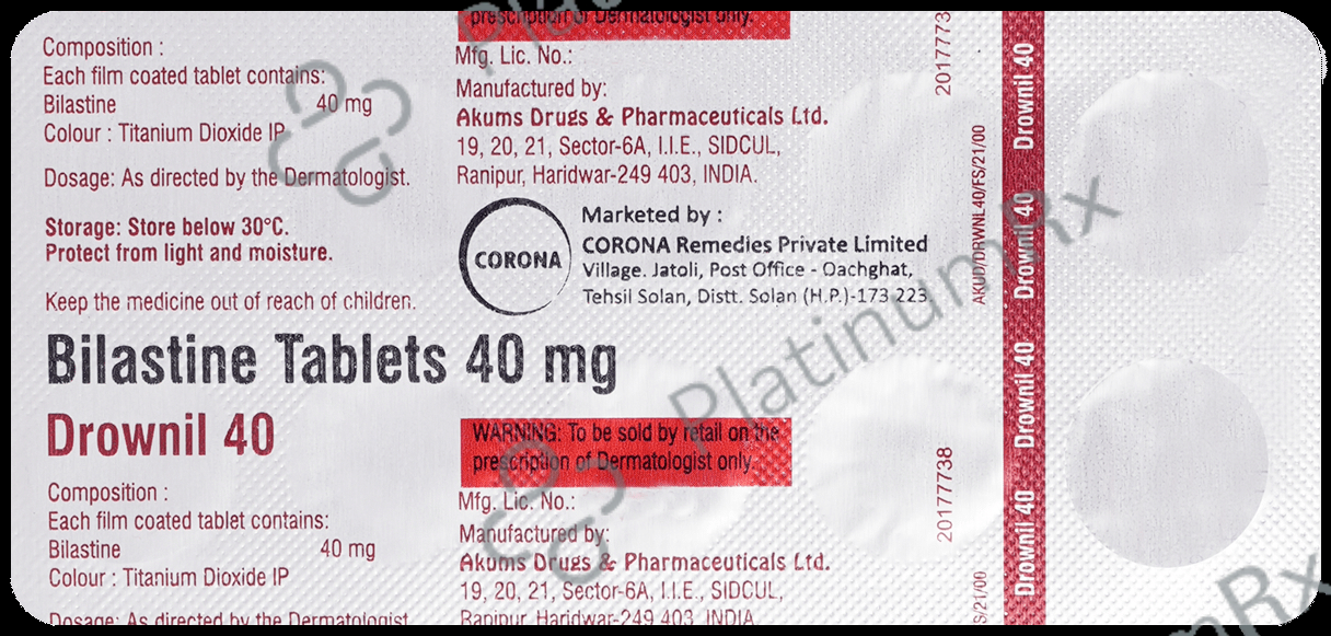 Drownil 40mg Tablet