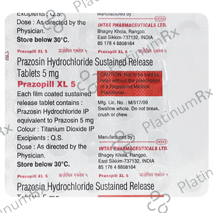 Prazopill XL 5mg Tablet 30s