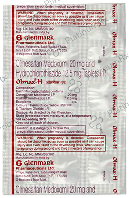 Olmax H 12.5/20mg Tablet 15s
