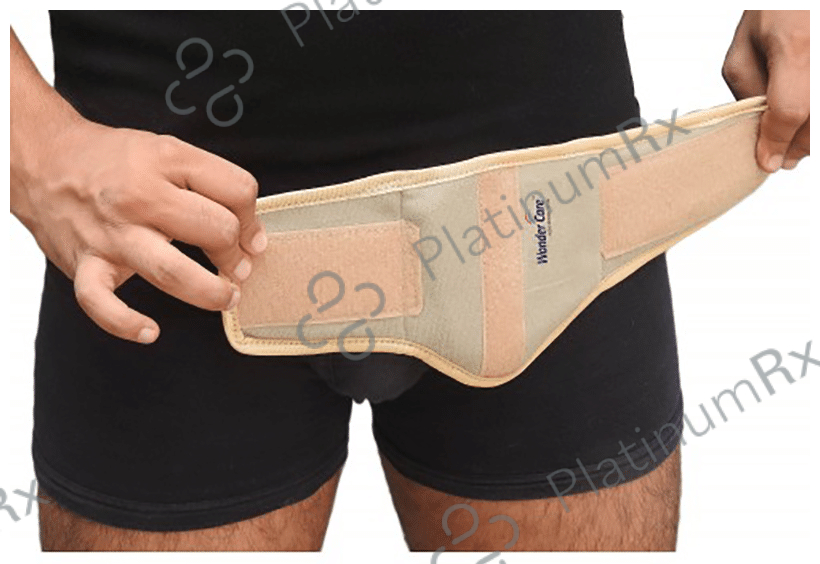Wonder Care A103 Single Inguinal Hernia Support with One Removable Compression Pad XL Right