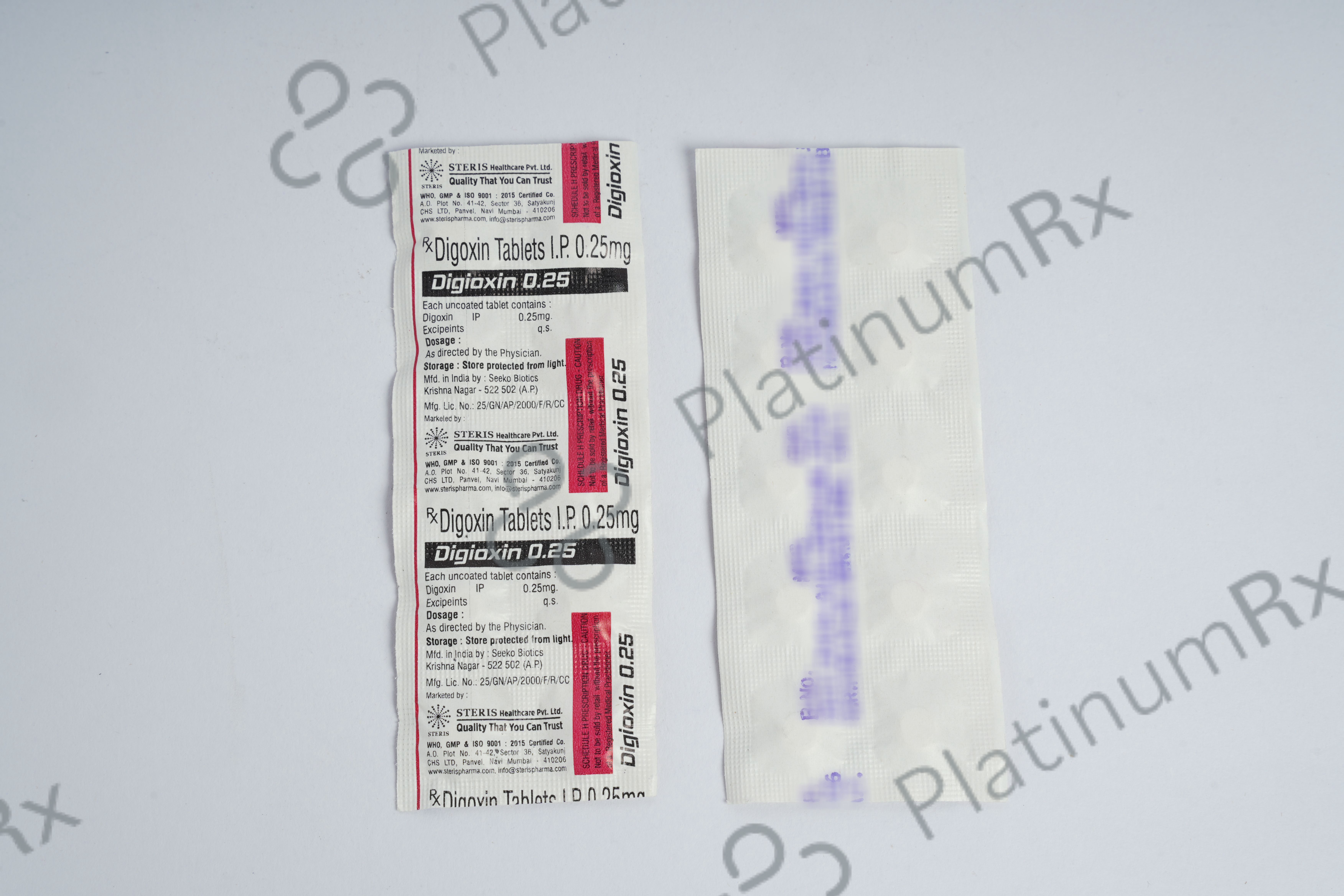 Digioxin 0.25mg Tablet 10s