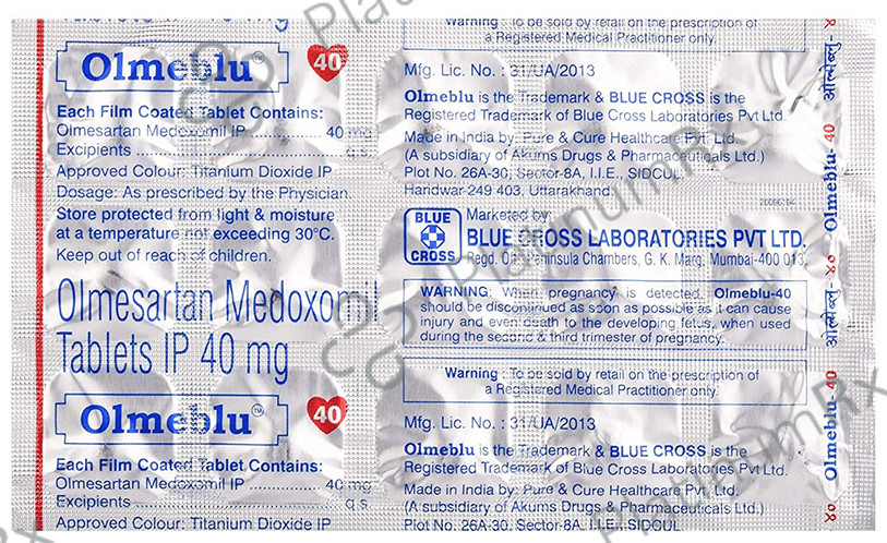 Olmeblu 40mg Tablet 15s