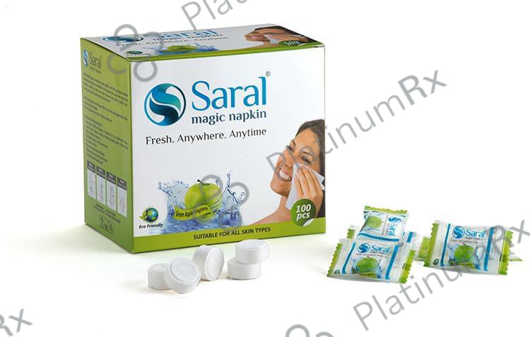 Saral Magic Napkin Green Apple Fragnance 100 Tissues