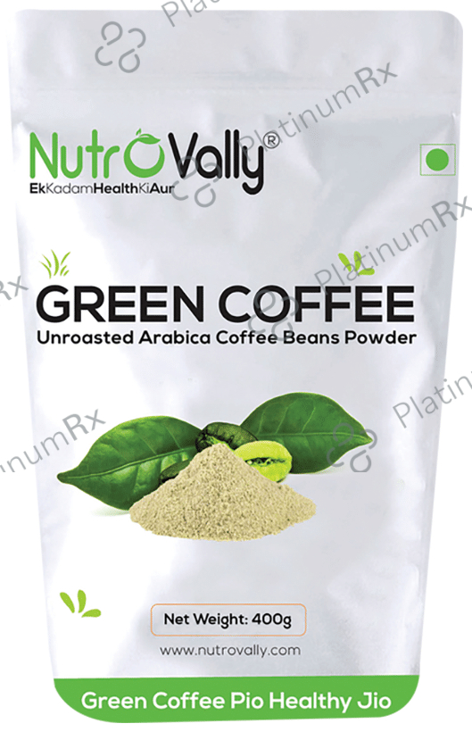 Nutrovally Unroasted Green Coffee Beans Powder (400gm Each)