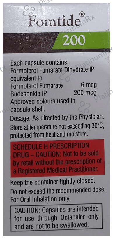 Fomtide 200/50mcg Capsule 30s