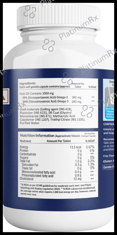 AIWO Ultimate Omega 3 Double Strength Fish Oil 1000mg for Heart Health - Capsule 60 capsules