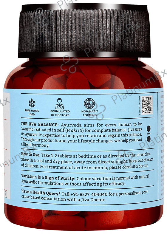 Jiva Sleep-Well Tablet - Relaxes the Mind & Nervous System 60 tablets