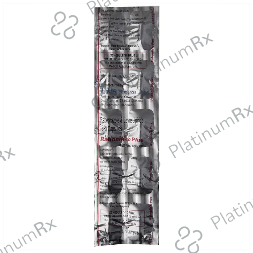 Rabonik 40/75mg Plus Capsule SR 10s