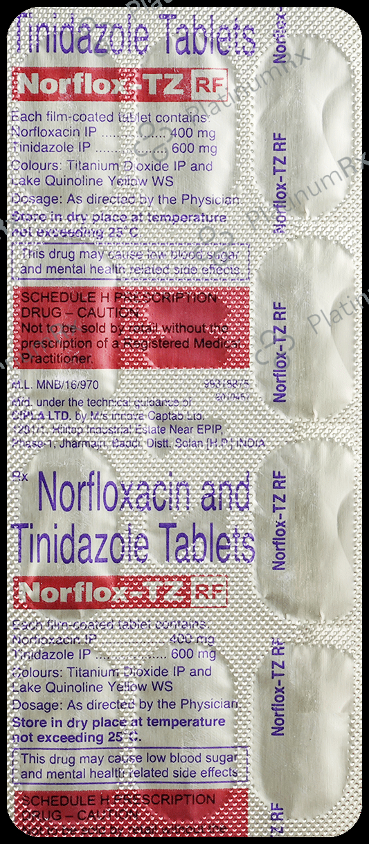 Norflox TZ RF 400/600mg Tablet 10s