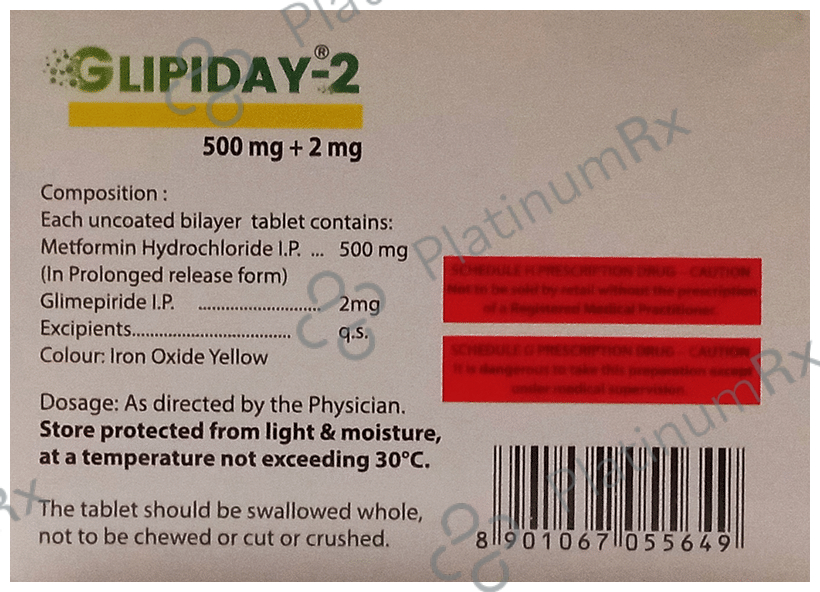 Glipiday 2 Tablet PR