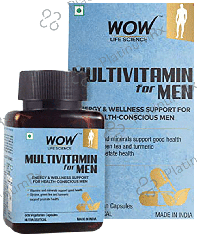 WOW Life Science Multivitamin for Men Vegetarian Capsule 60 vegicaps