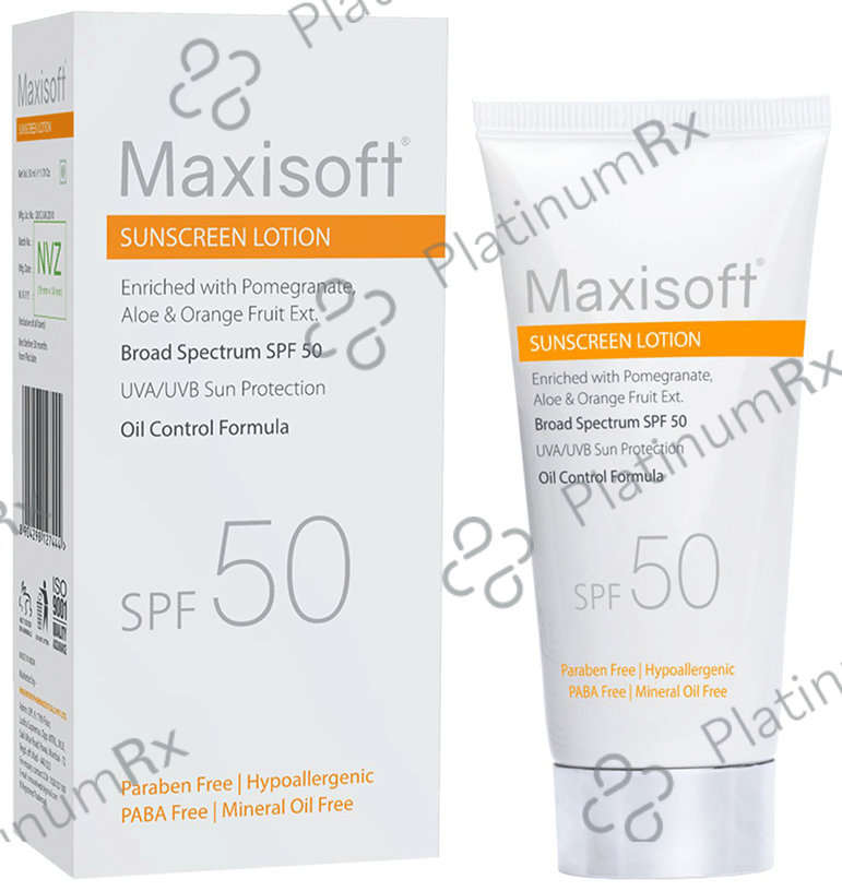 Maxisoft Sunscreen Lotion (50ml Each) SPF 50 2 Tubes