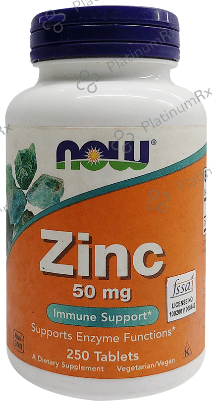 Zinc 50mg for Enzyme Functions & Immune Support - Vegetarian Tablet