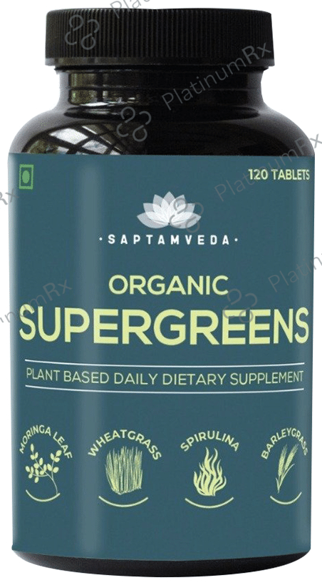 Saptamveda Organic Supergreens Tablet (120 Each) 2 bottles