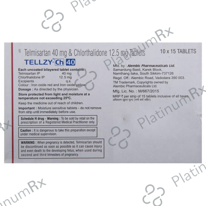 Tellzy CH 40 12.5/40mg Tablet 15s