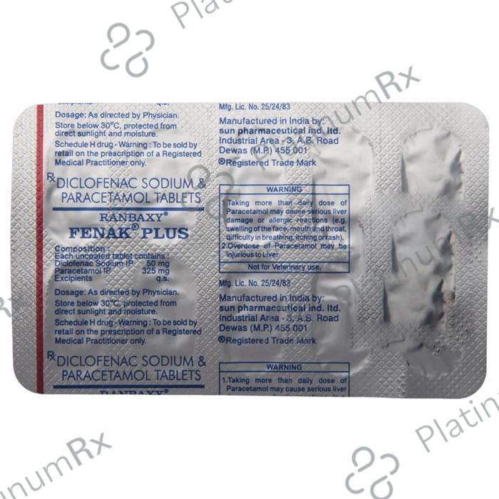 Fenak Plus 50/325mg Tablet 10s