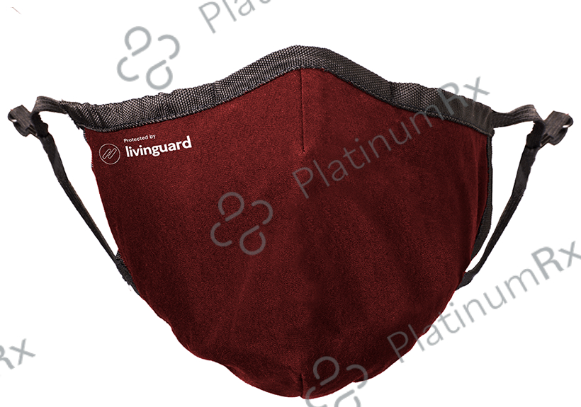 Livinguard Pro 3 Layer Cotton Face Mask Large Red