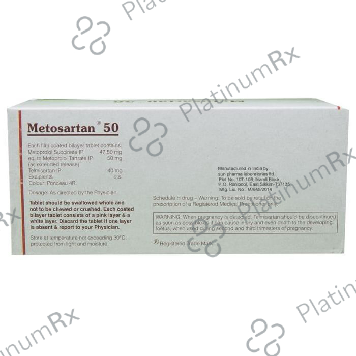 Metosartan 40/50mg Tablet ER 10s