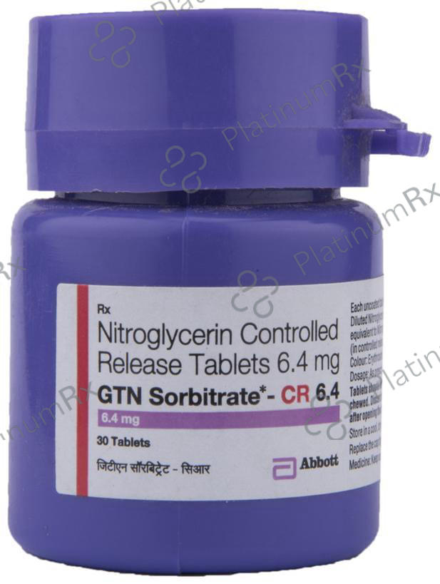 GTN Sorbitrate 6.4mg Tablet CR 30s