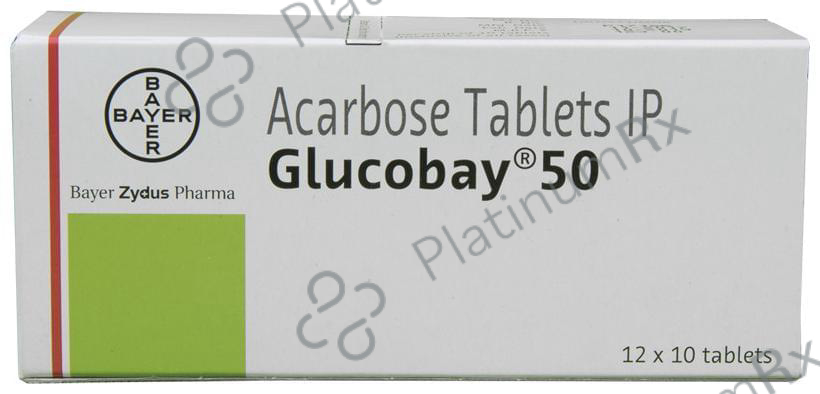 Glucobay 50mg Tablet 10s