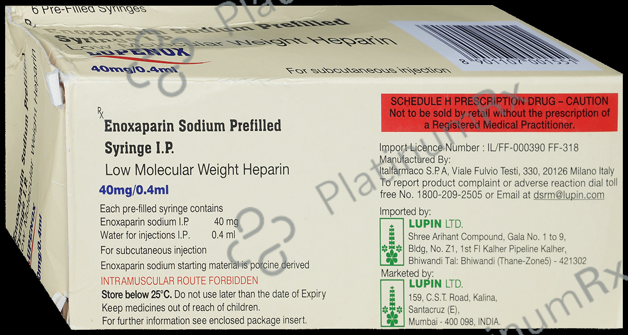 Lupenox 40mg Injection 1s