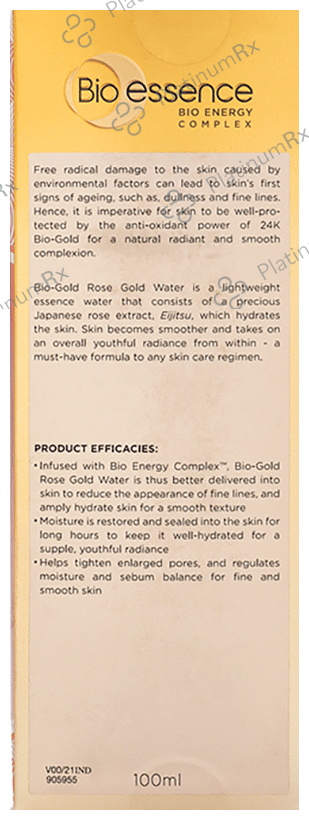 Bio essence Bio-Gold 24K Gold + Rose Rose Gold water