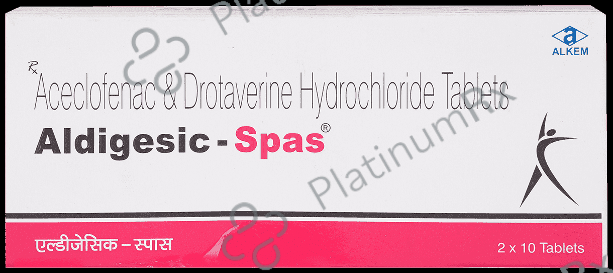 Aldigesic Spas 100/80mg Tablet 10s