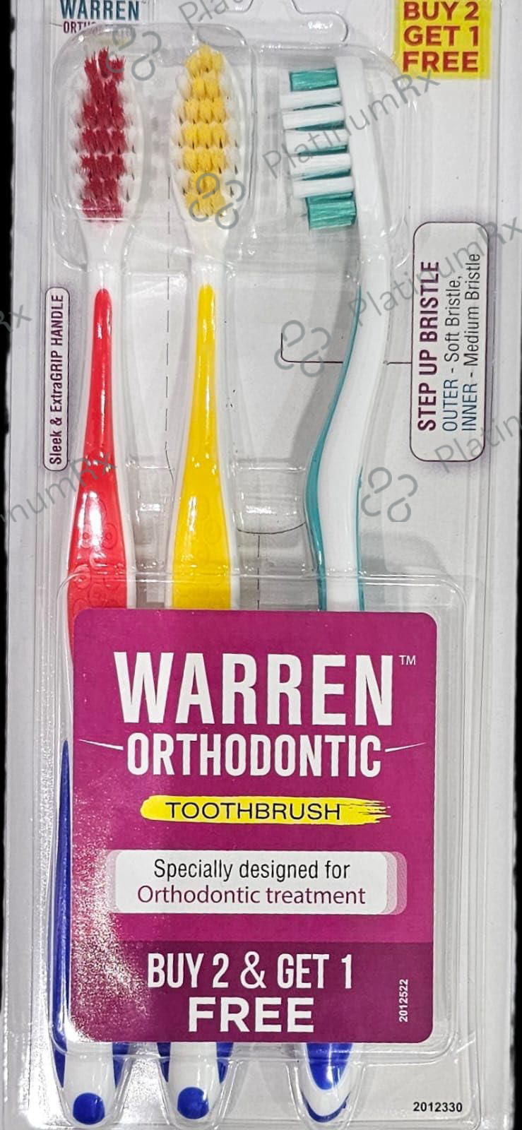 Warren Orthodontic Toothbrush 3s