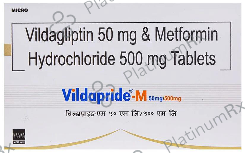 Vildapride M 500mg/50mg Tablet 10 Tablet