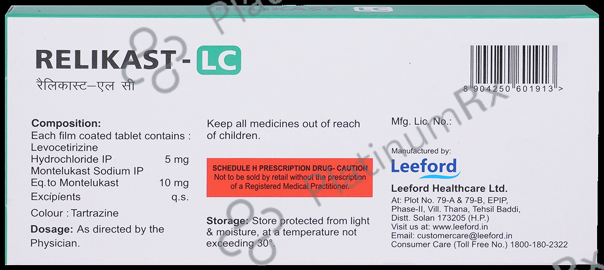 Relikast LC 5mg/10mg Tablet