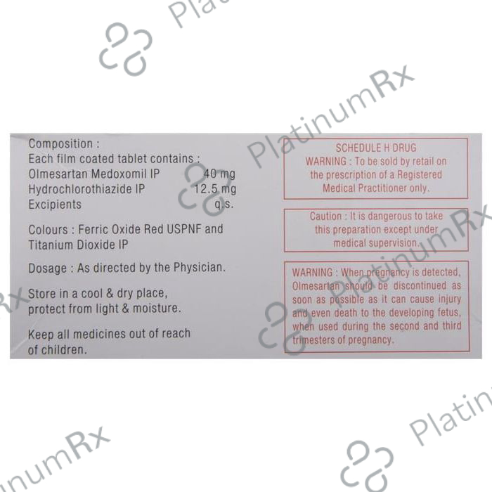 Olsar H 40/12.5mg Tablet 10s