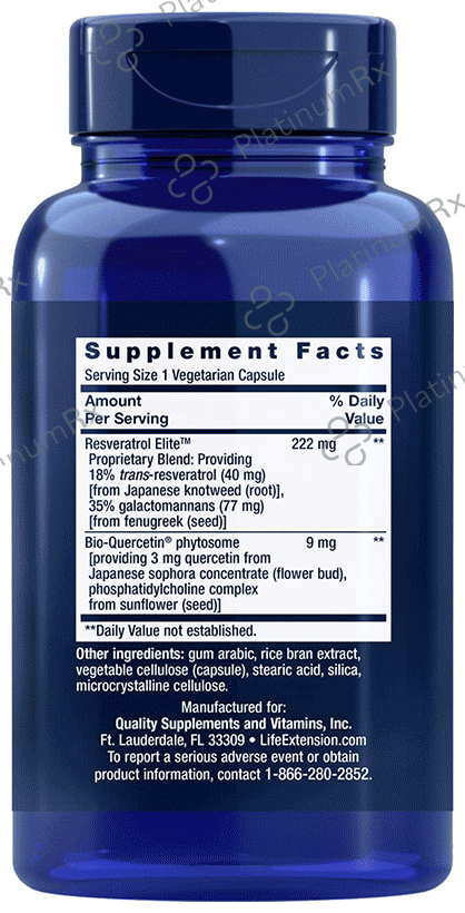 Life Extension Optimized Resveratrol Elite Vegetarian Capsules