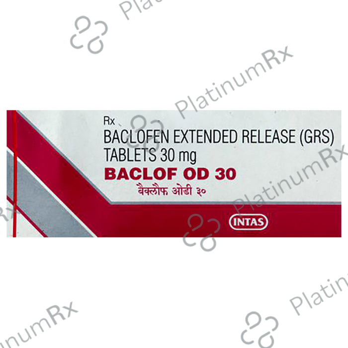 Baclof OD ER 30mg Tablet 10s
