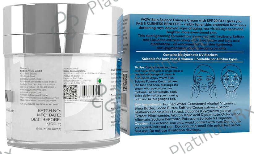 WOW Skin Science SPF 20 Fairness Cream 50 ml