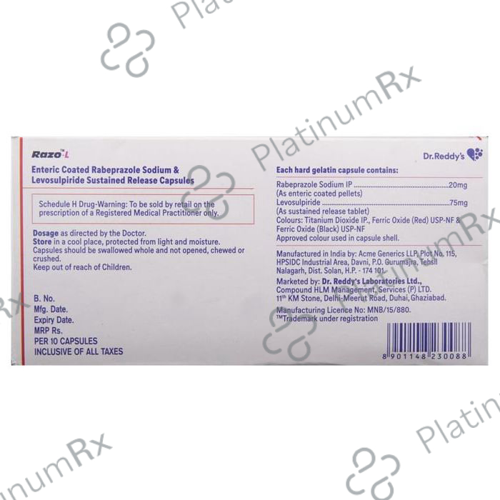 Razo L 75/20mg Capsule SR 10s