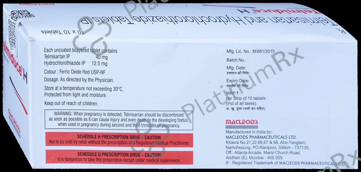 Telmiduce H 40/12.5mg Tablet 10s