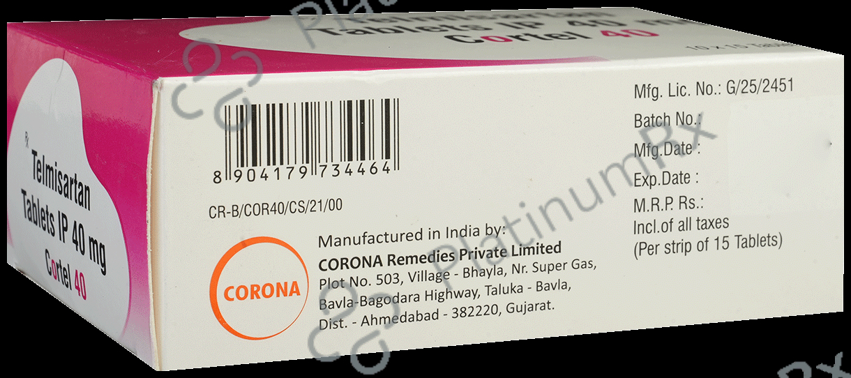 Cortel 40mg Tablet 15s