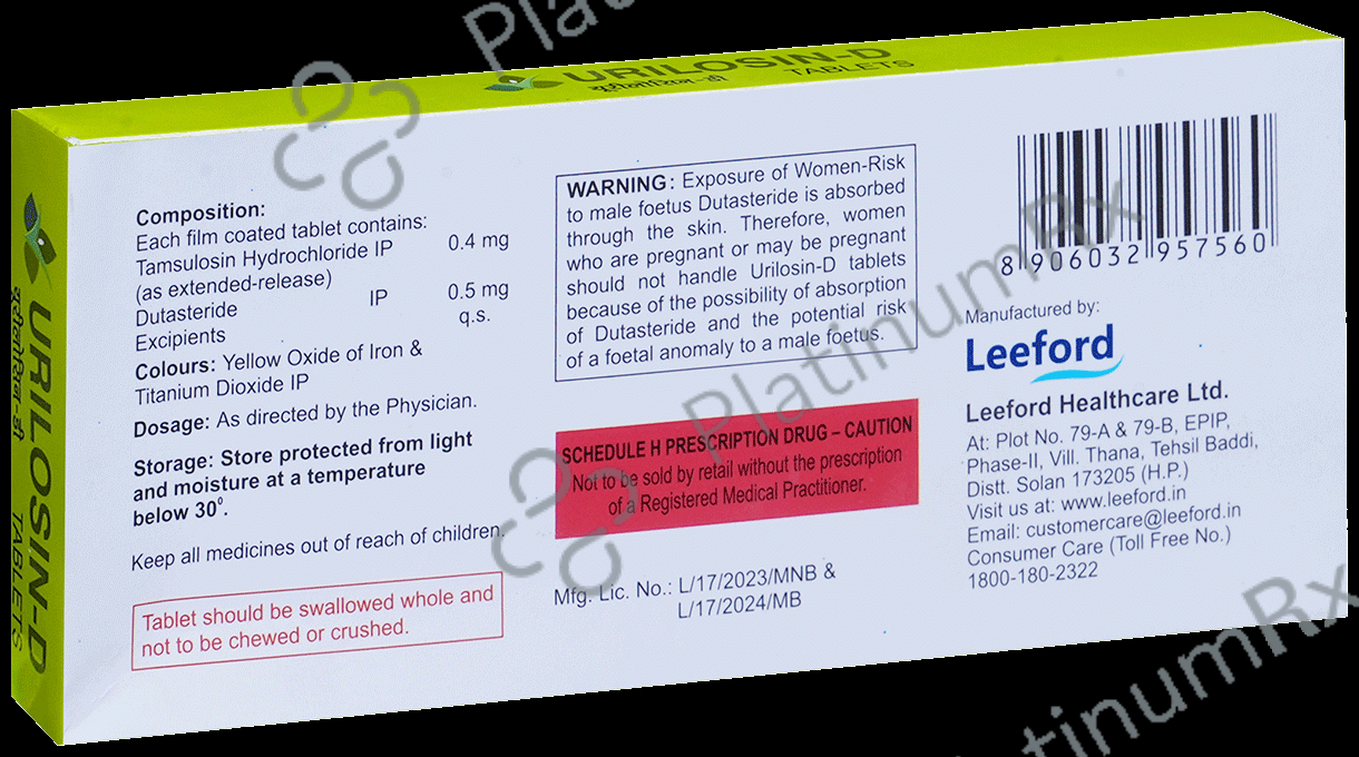 Urilosin D 0.5/0.4mg Tablet ER 10s