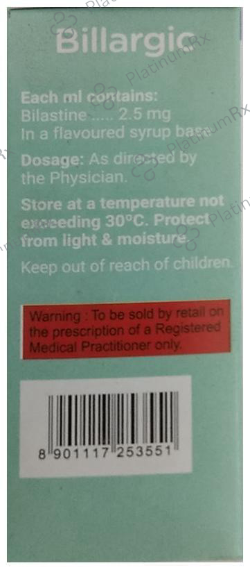Cipla Kids Billargic Oral Solution Strawberry