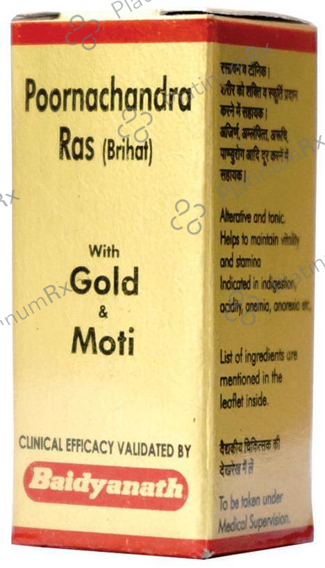 Baidyanath (Nagpur) Poornachandra Ras (Brihat) with Gold & Moti Tablet 25 tablets