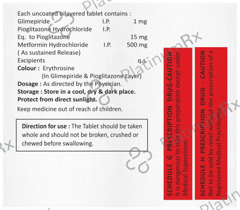 Glimstep MP 1mg/500mg/15mg Tablet