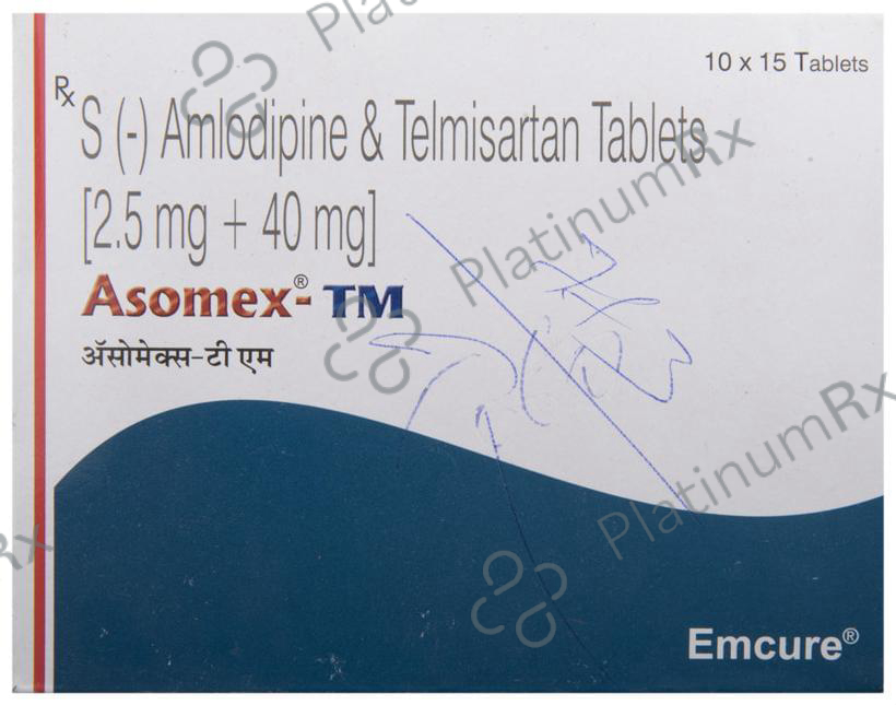 Asomex TM 2.5/40mg Tablet 15s